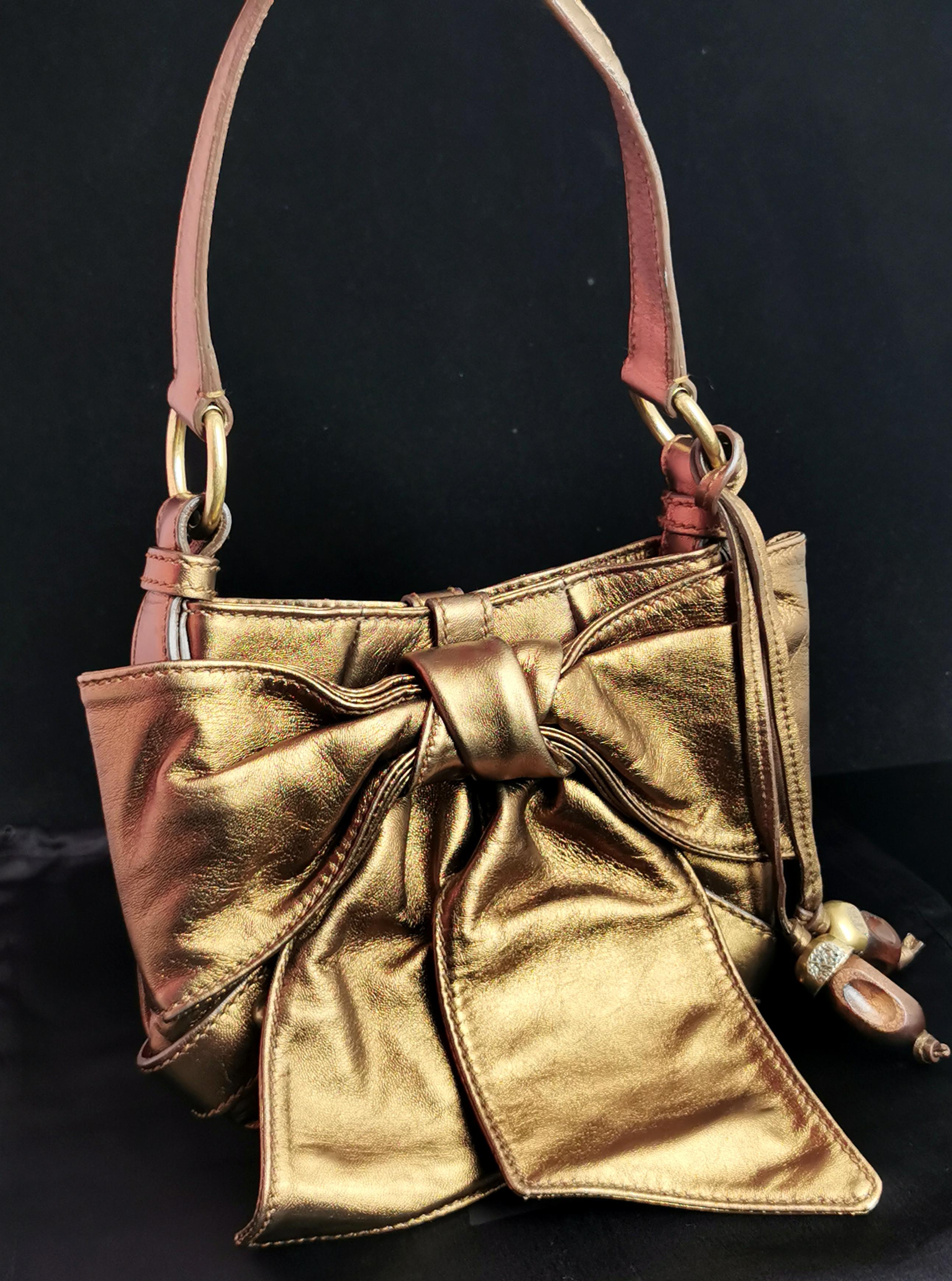 bronze handbag