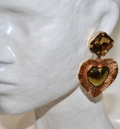 Vintage YSL Clip Earrings Circa 1980s