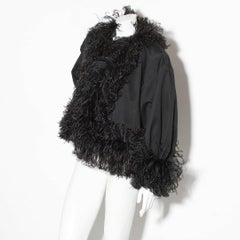 Vintage Yves Saint Laurent Feather Trim Jacket