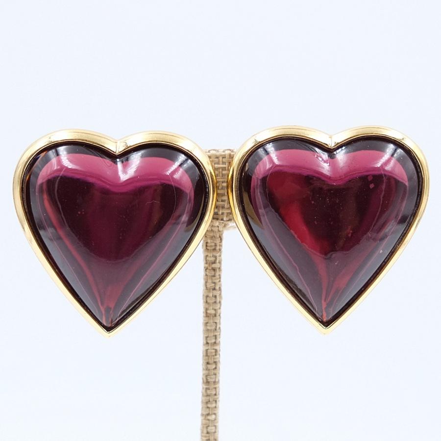 Women's or Men's Vintage YSL Hearts Massive Earrings