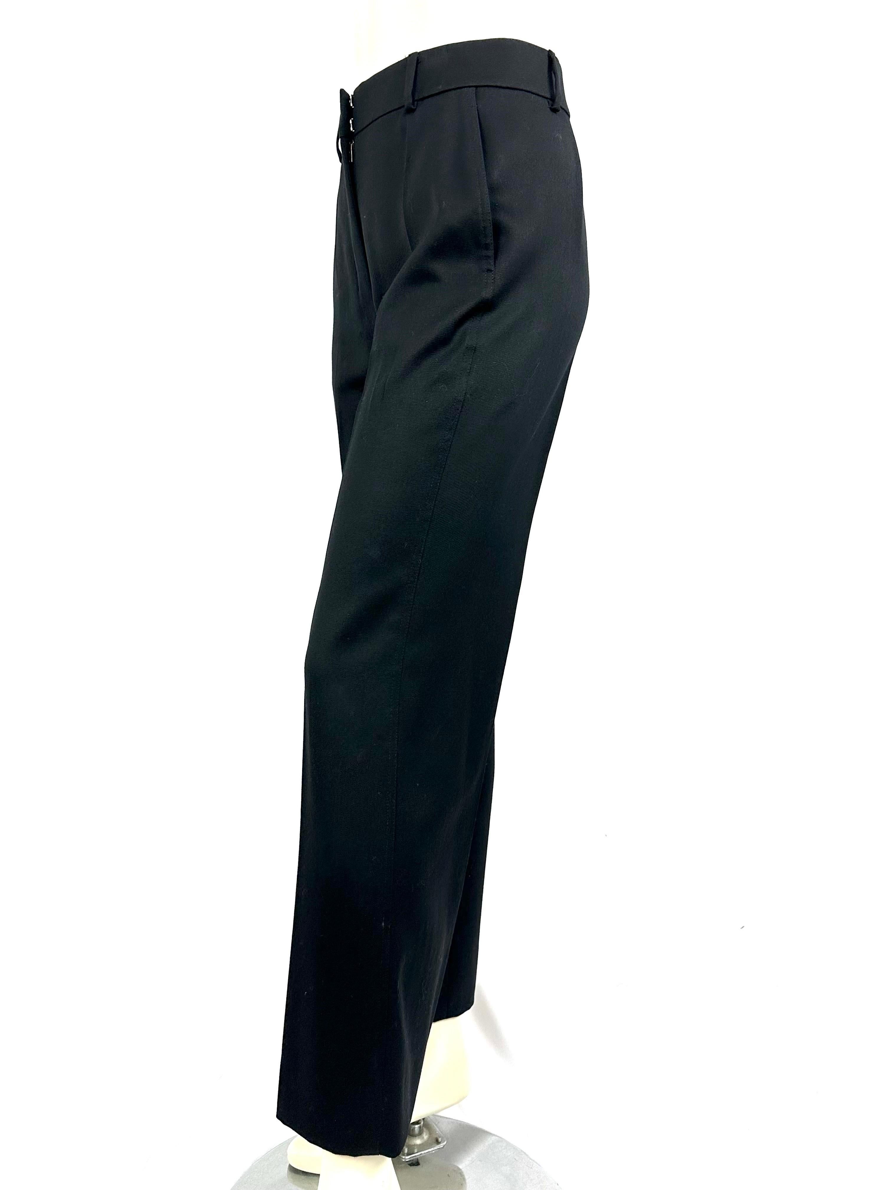 Black Vintage Ysl pants by Tom Ford in black wool from FW2003 collection For Sale