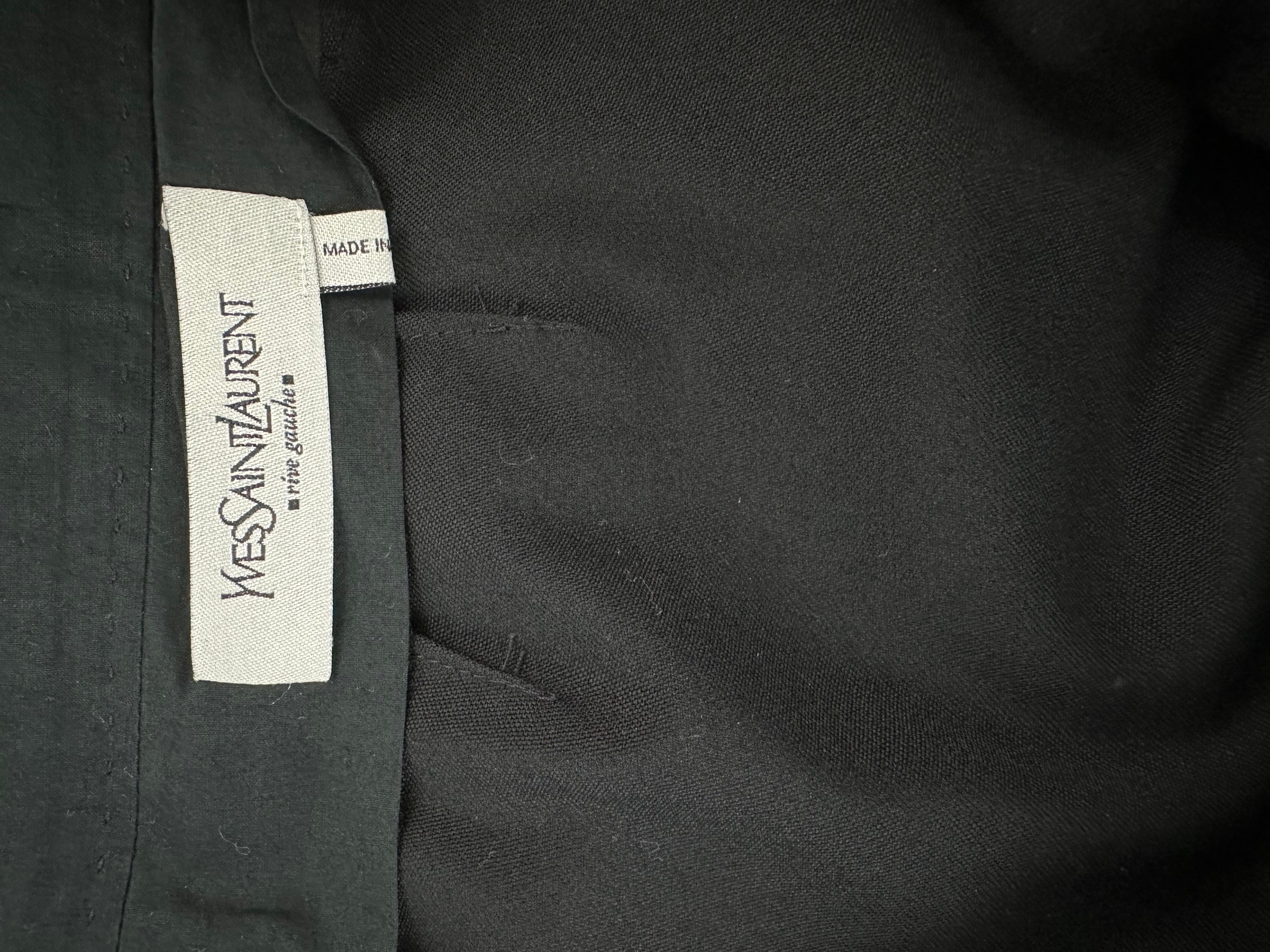 Vintage Ysl-Hose von Tom Ford aus schwarzer Wolle aus der Kollektion H/W 2003 im Angebot 3