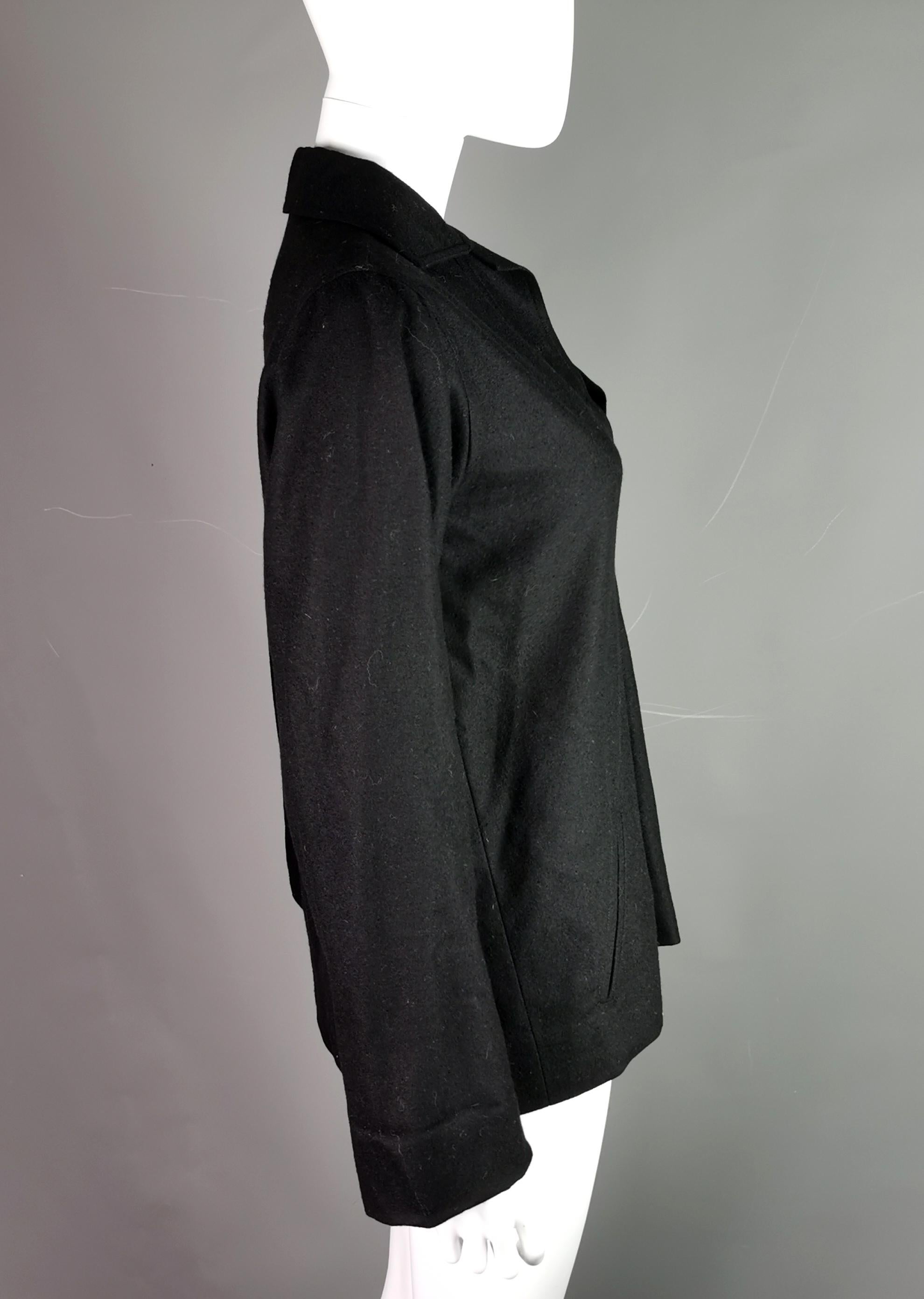 Vintage YSL Rive Gauche black smock style top, Blouse  For Sale 4