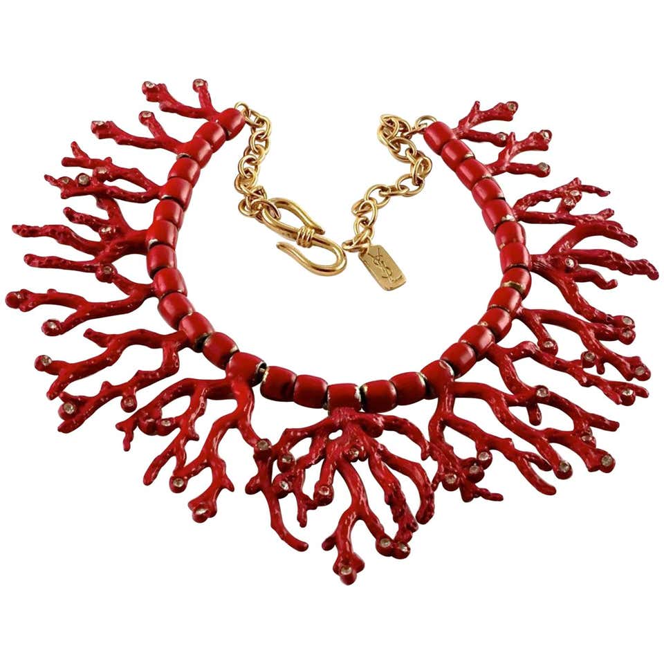 Vintage TON PASCAL Jewelled Baroque Mesh Cascading Chain Collar Choker ...