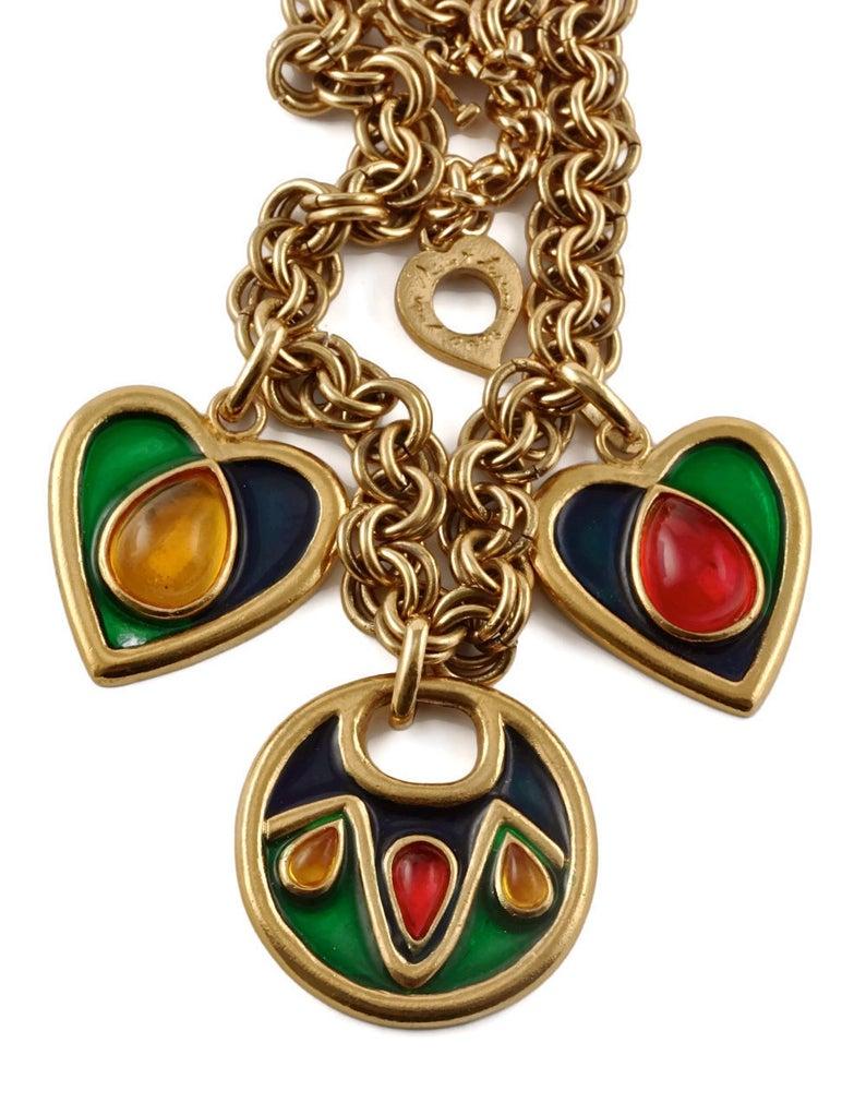 ysl heart necklace vintage