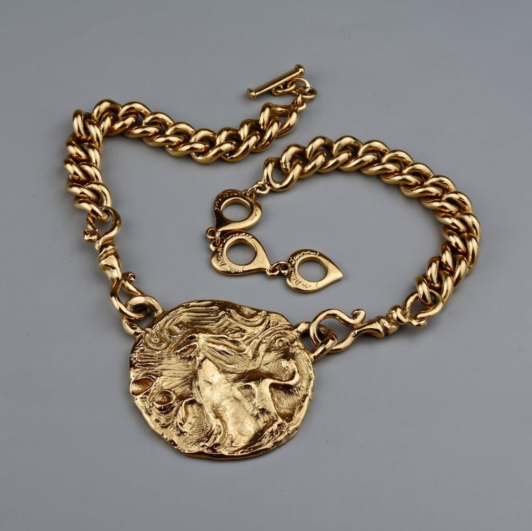 Vintage YSL Yves Saint Laurent by Robert Goossens Lion Medallion ...