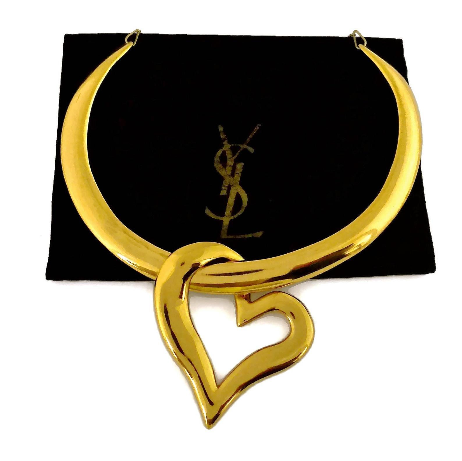 saint laurent heart choker