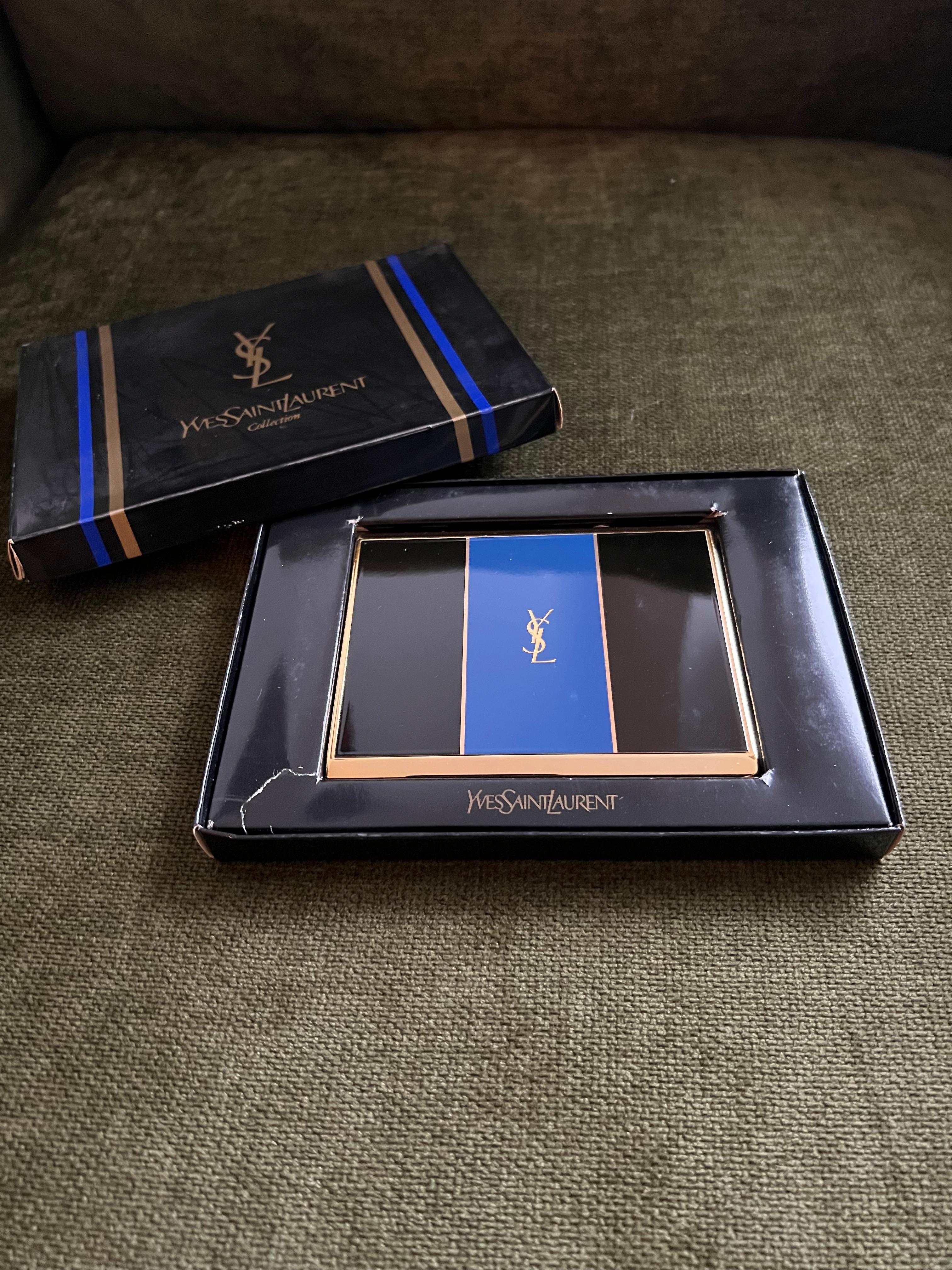 Vintage “YSL” Yves Saint Laurent Retro Cigarette Case, Circa 1980s Original Case For Sale 9