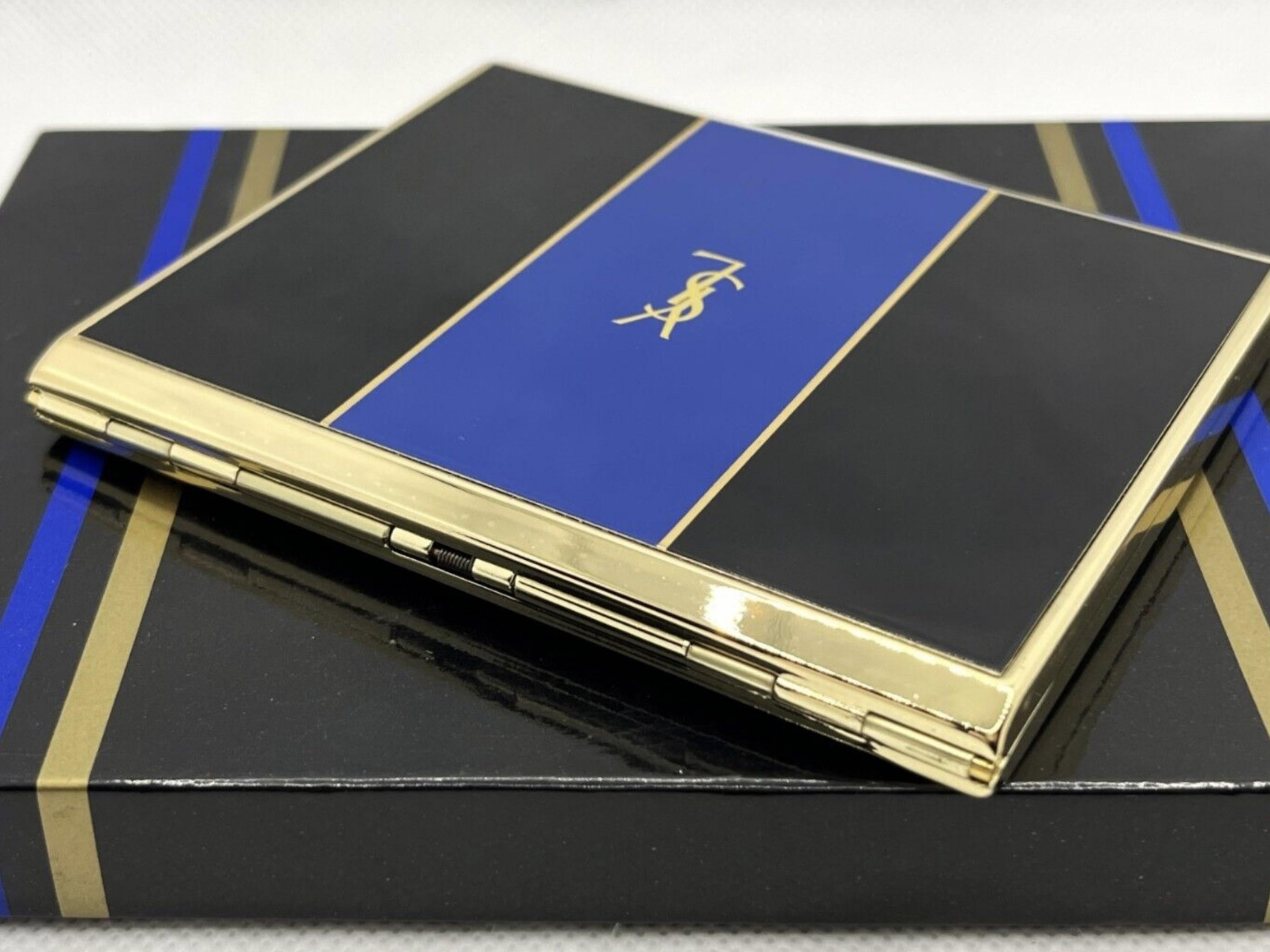 Vintage “YSL” Yves Saint Laurent Retro Cigarette Case, Circa 1980s Original Case In Excellent Condition For Sale In New York, NY