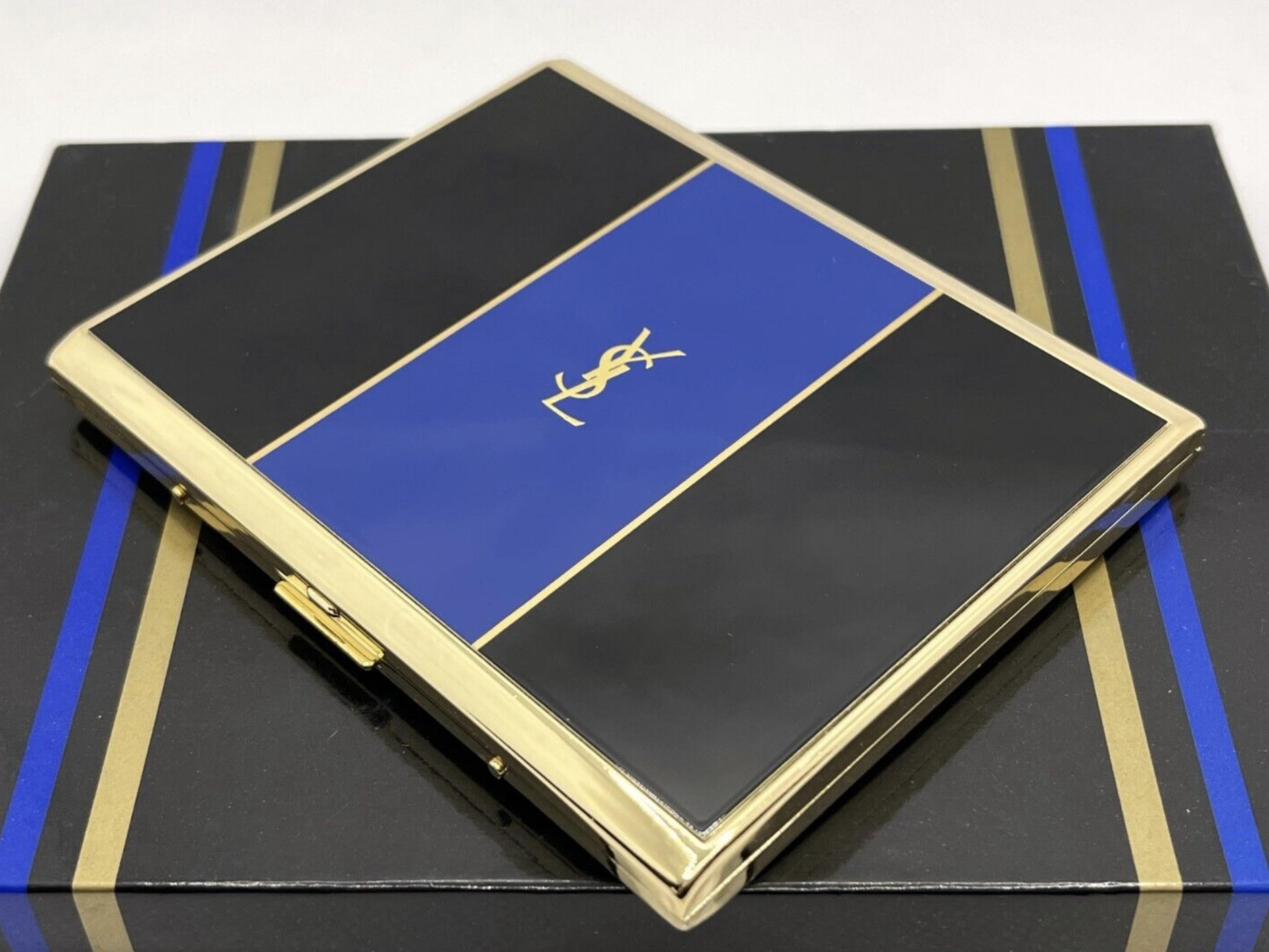 Vintage “YSL” Yves Saint Laurent Retro Cigarette Case, Circa 1980s Original Case For Sale 1