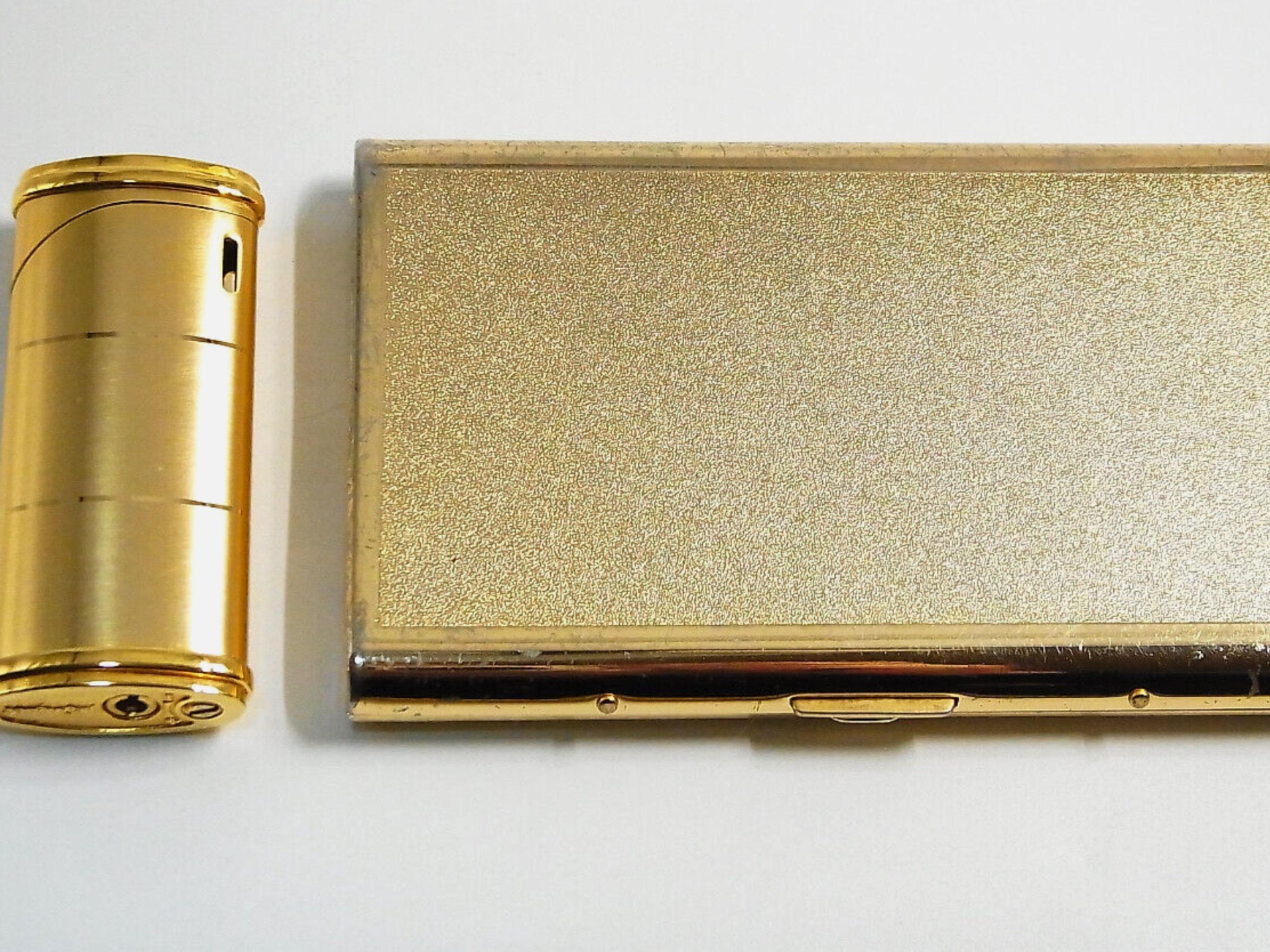 Vintage “YSL” Yves Saint Laurent Retro Cigarette Case & Lighter Set  “Circa 1980 9