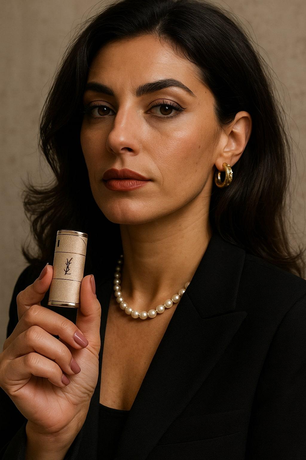 Vintage “YSL” Yves Saint Laurent Retro Cigarette Gold Tone Lighter, Circa 1980s For Sale 11