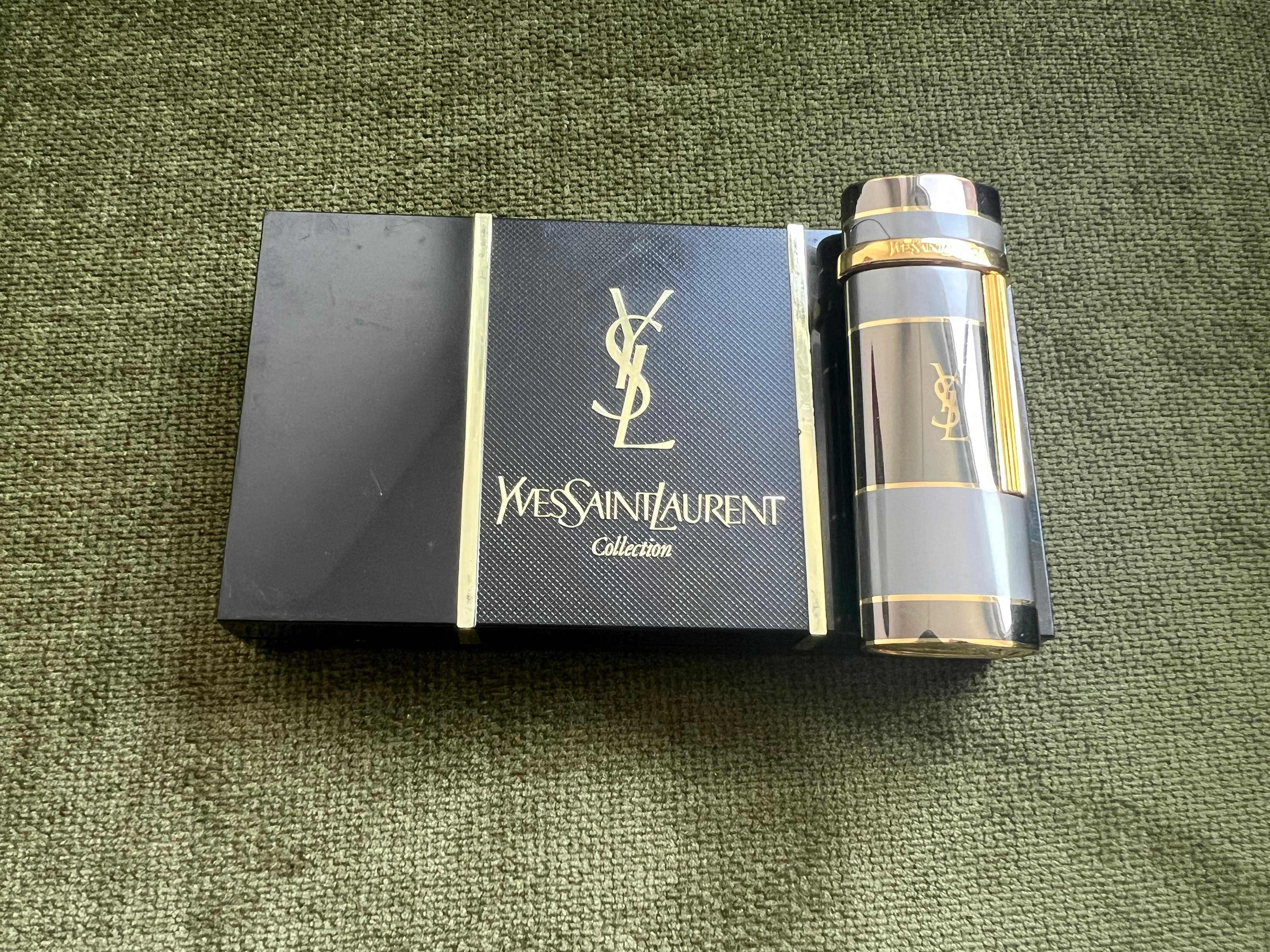 Vintage “YSL” Yves Saint Laurent Retro Cigarette Lighter, Circa 1980s Original C For Sale 5