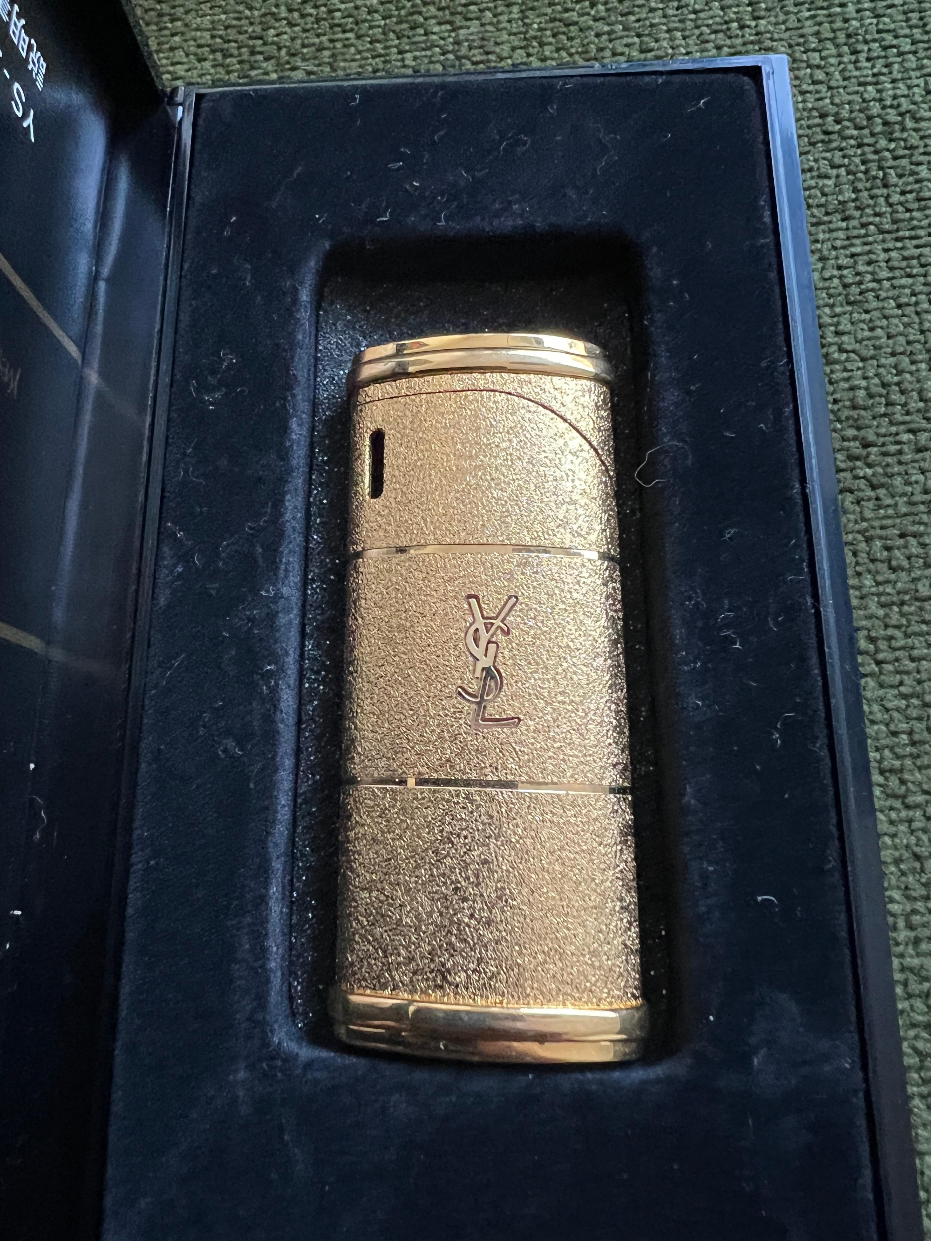 Vintage “YSL” Yves Saint Laurent Retro Cigarette Lighter, Circa 1980s Original C For Sale 6