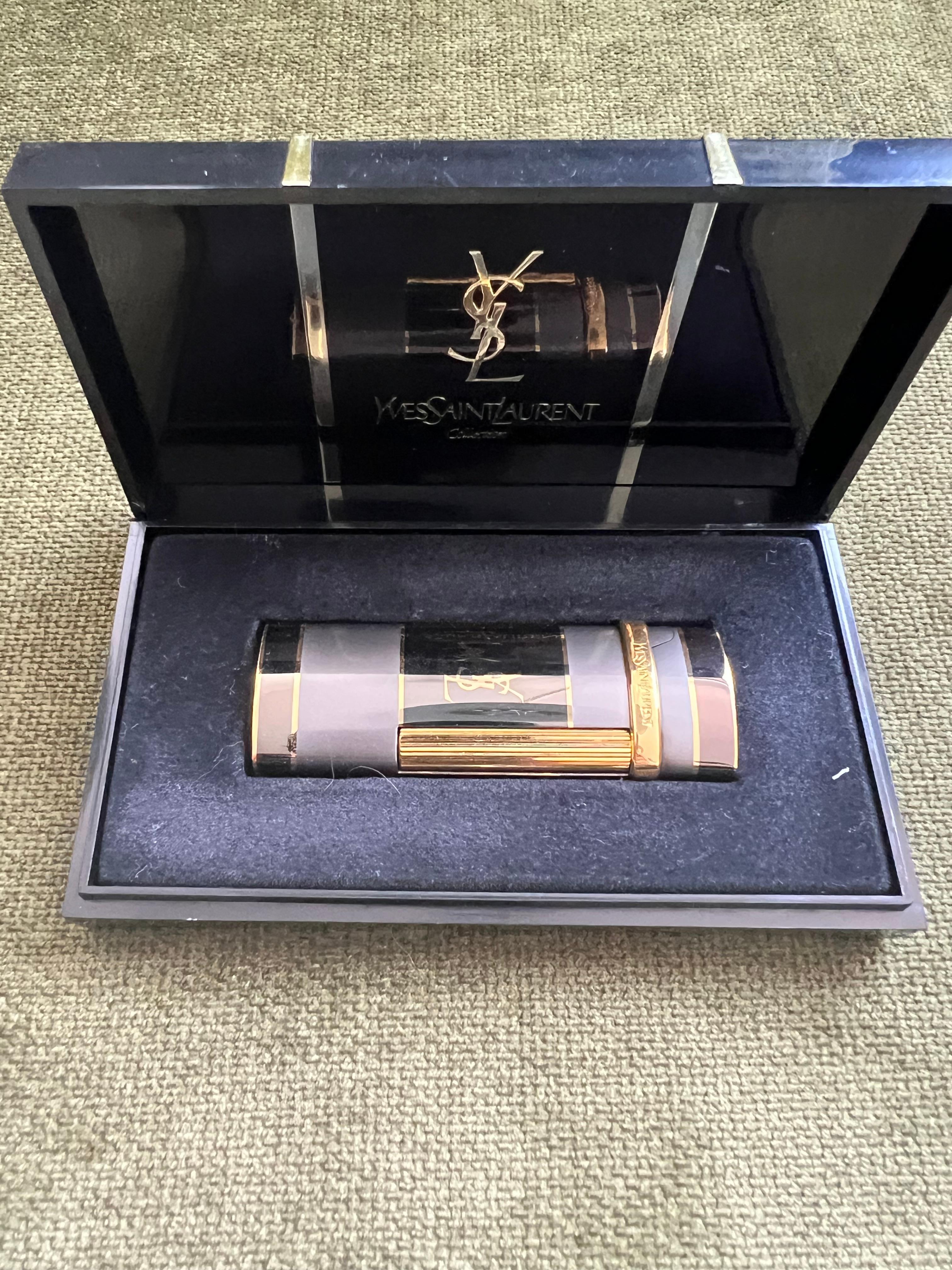 Vintage “YSL” Yves Saint Laurent Retro Cigarette Lighter, Circa 1980s Original C For Sale 6