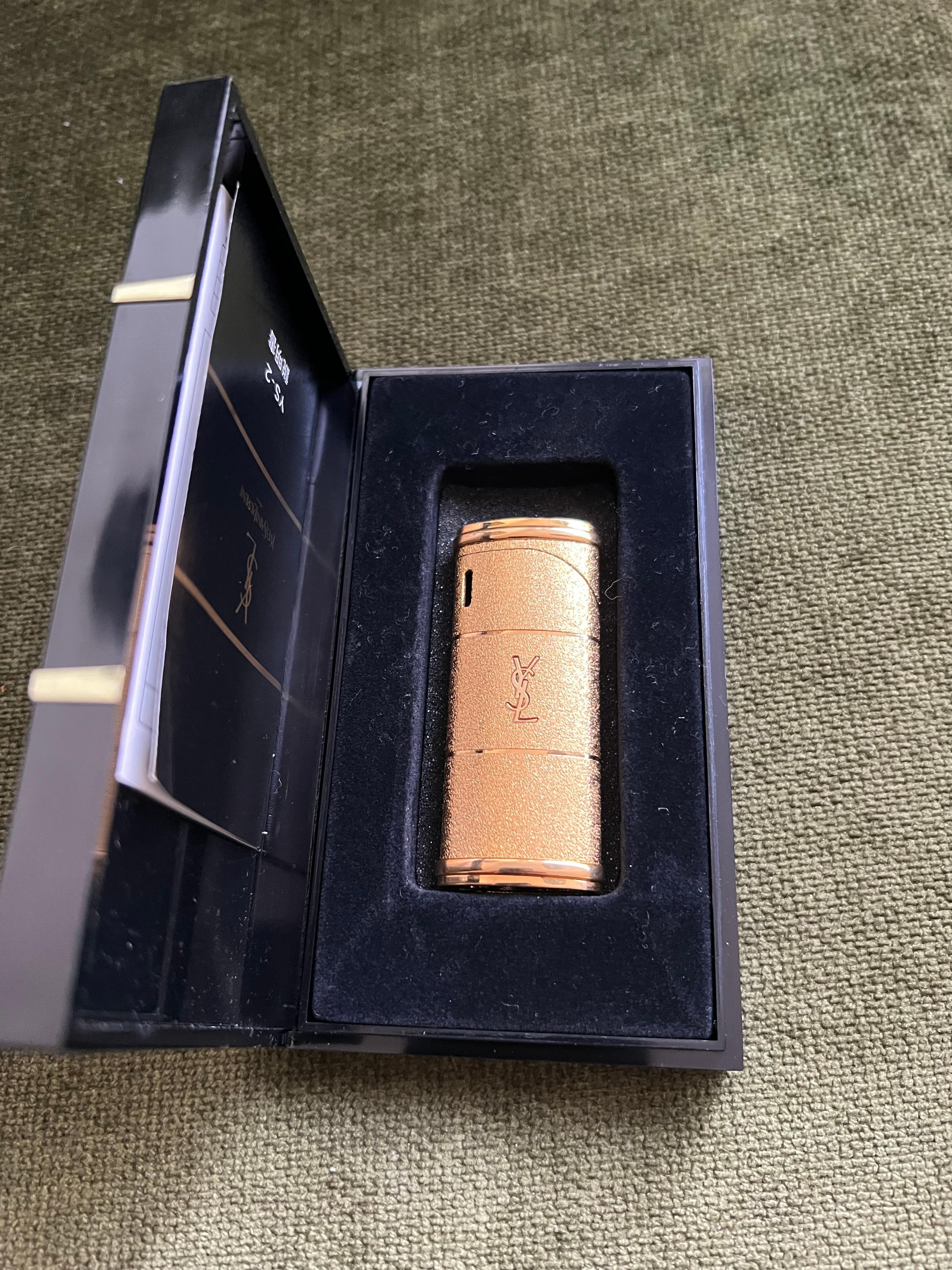 Vintage “YSL” Yves Saint Laurent Retro Cigarette Lighter, Circa 1980s Original C For Sale 7