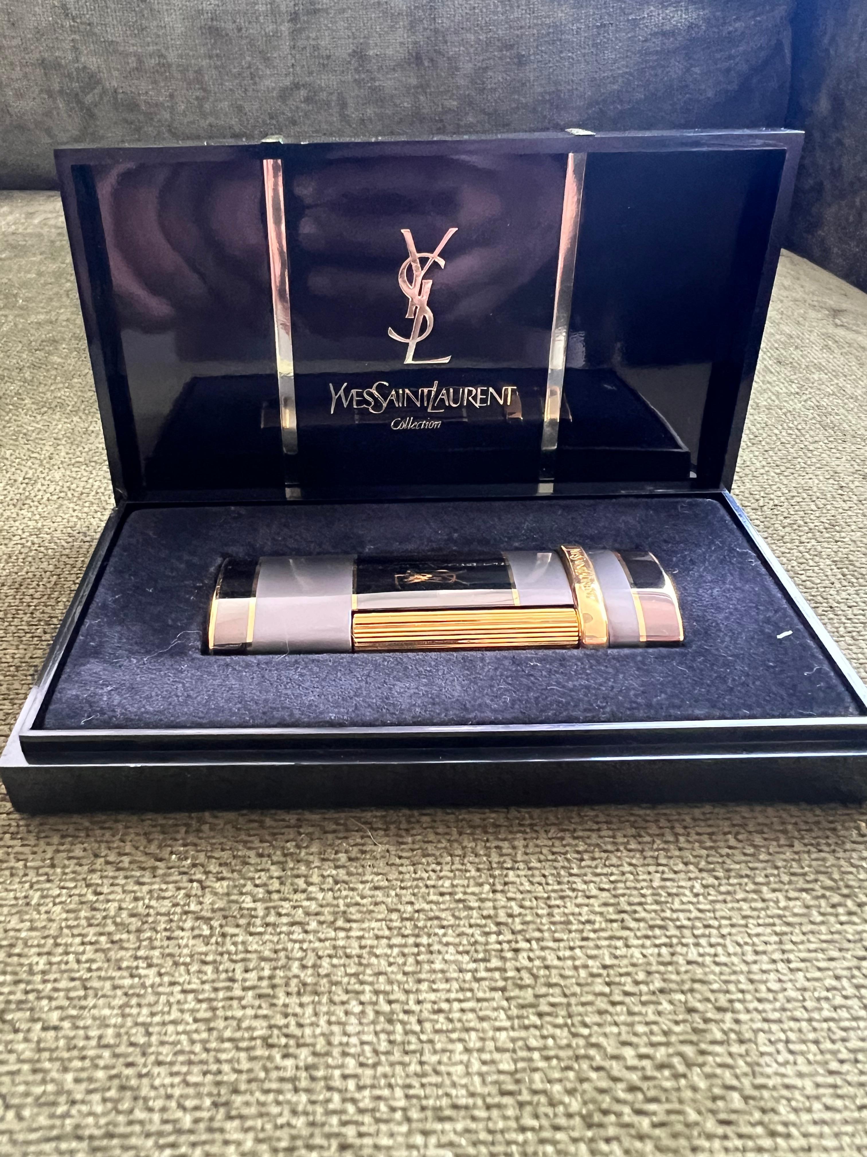 Vintage “YSL” Yves Saint Laurent Retro Cigarette Lighter, Circa 1980s Original C For Sale 7