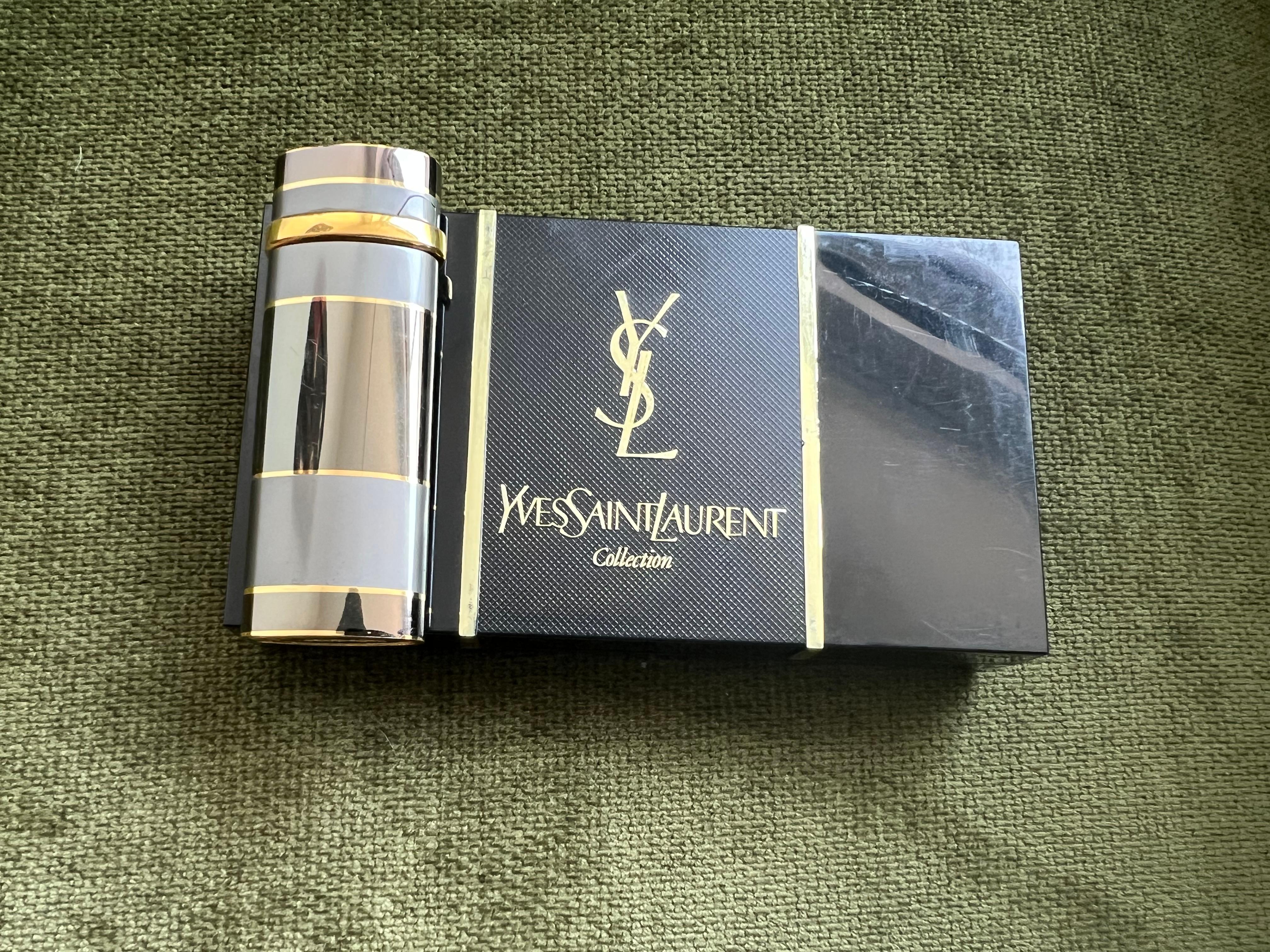 Vintage “YSL” Yves Saint Laurent Retro Cigarette Lighter, Circa 1980s Original C For Sale 8