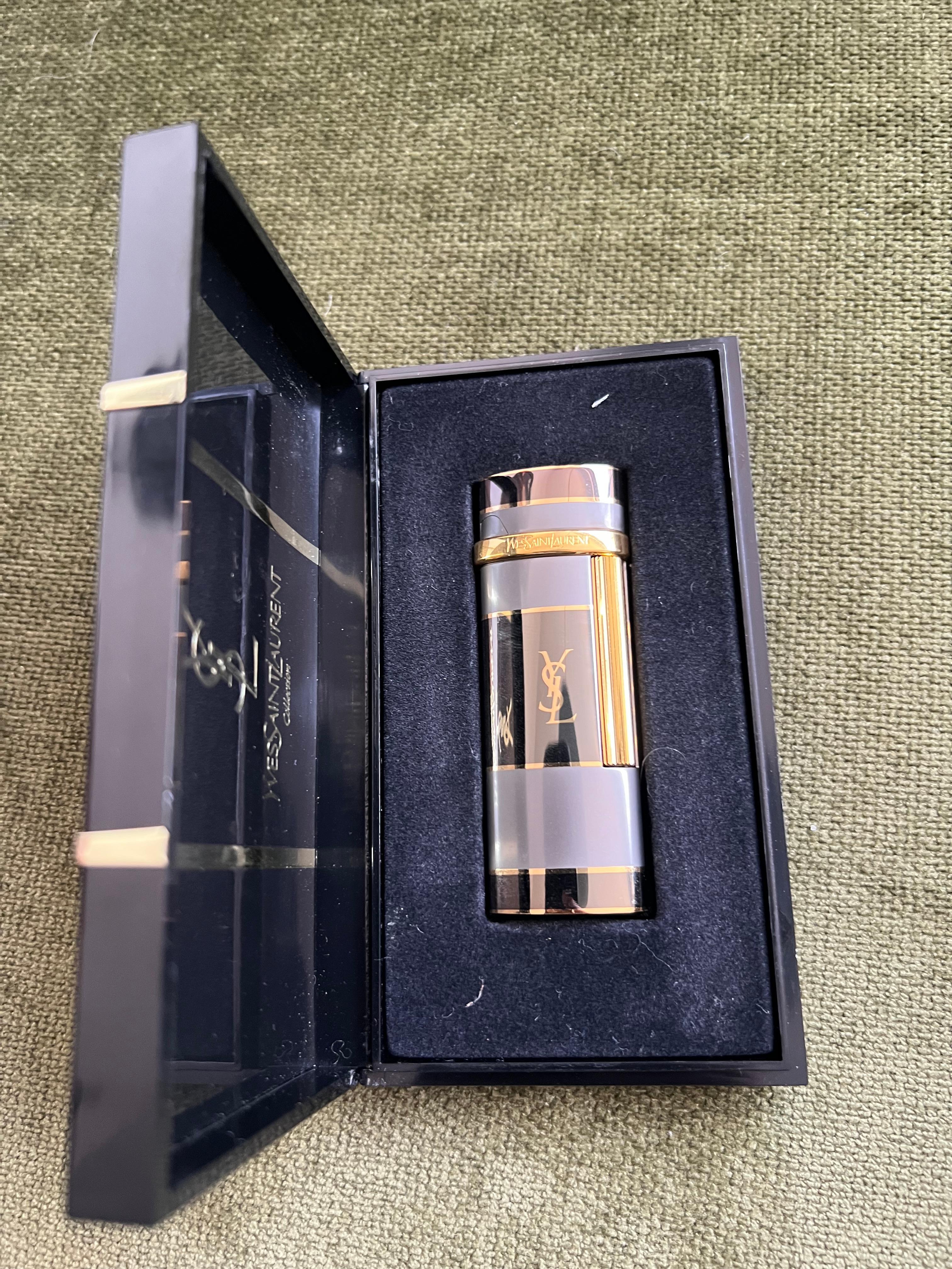 Vintage “YSL” Yves Saint Laurent Retro Cigarette Lighter, Circa 1980s Original C For Sale 9