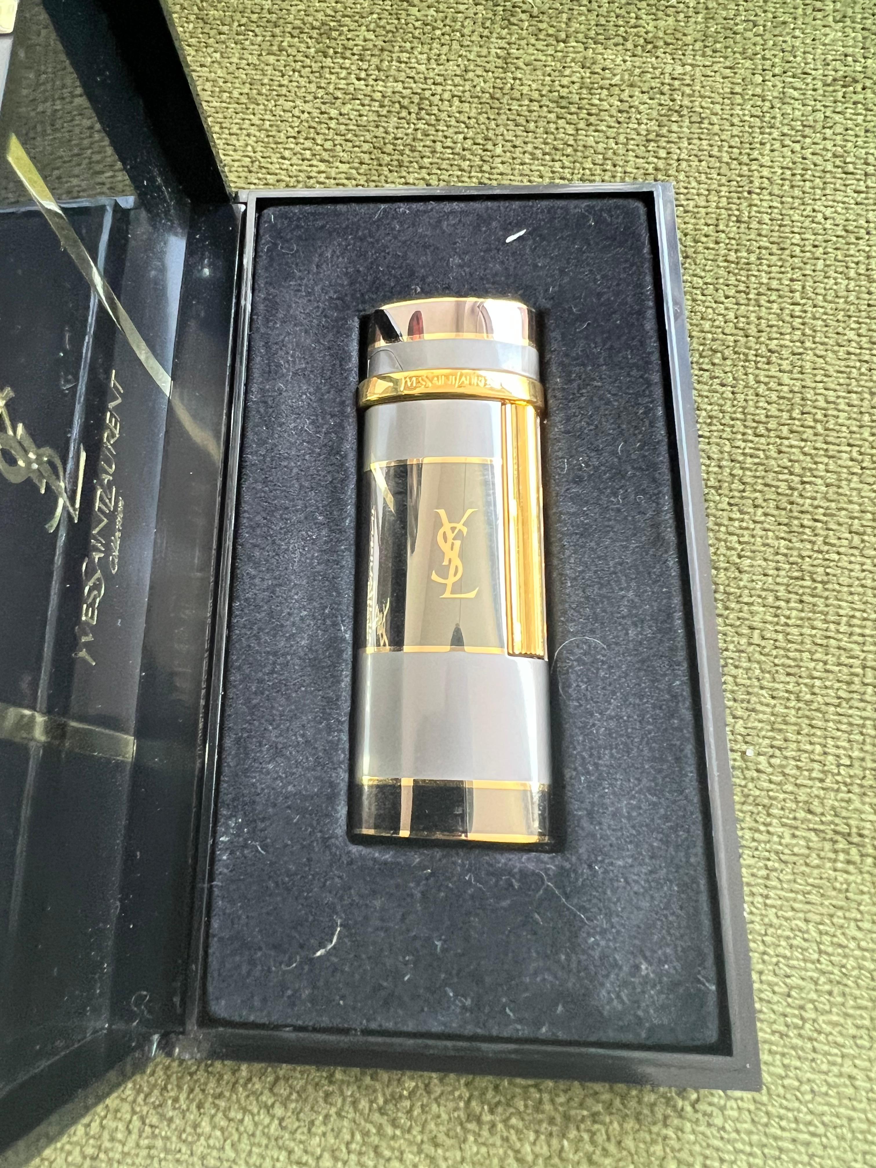 Vintage “YSL” Yves Saint Laurent Retro Cigarette Lighter, Circa 1980s Original C For Sale 10