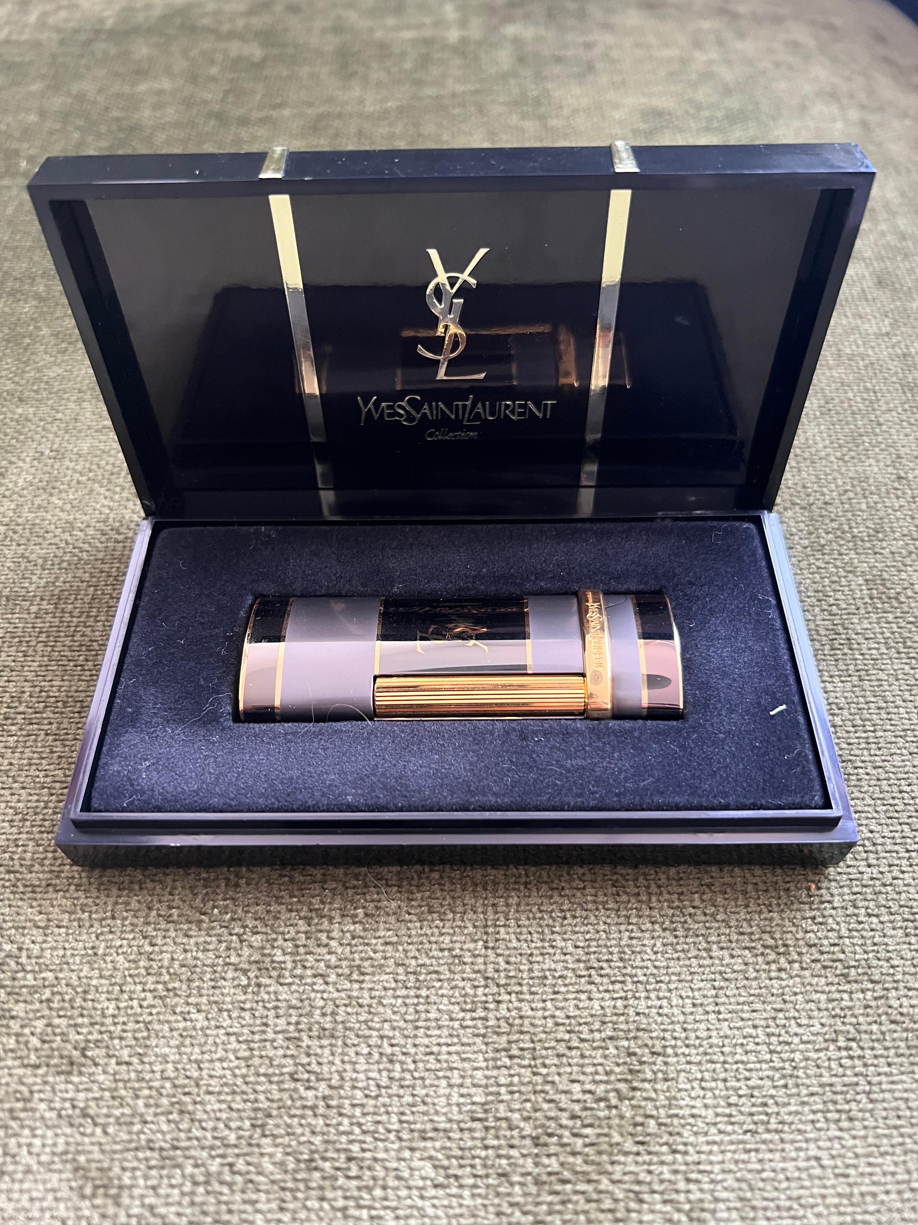 Art Deco Vintage “YSL” Yves Saint Laurent Retro Cigarette Lighter, Circa 1980s Original C For Sale