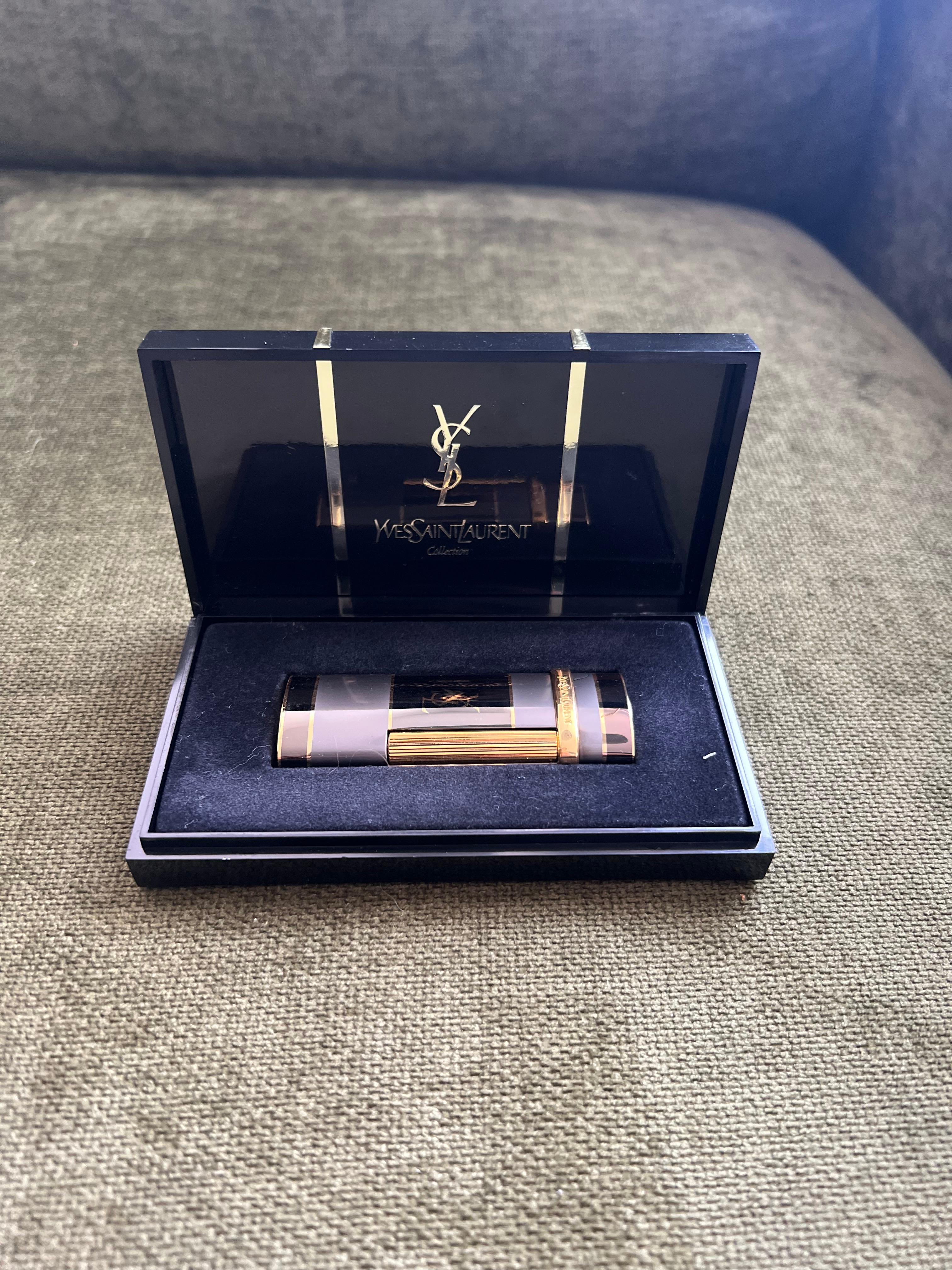 Women's or Men's Vintage “YSL” Yves Saint Laurent Retro Cigarette Lighter, Circa 1980s Original C For Sale