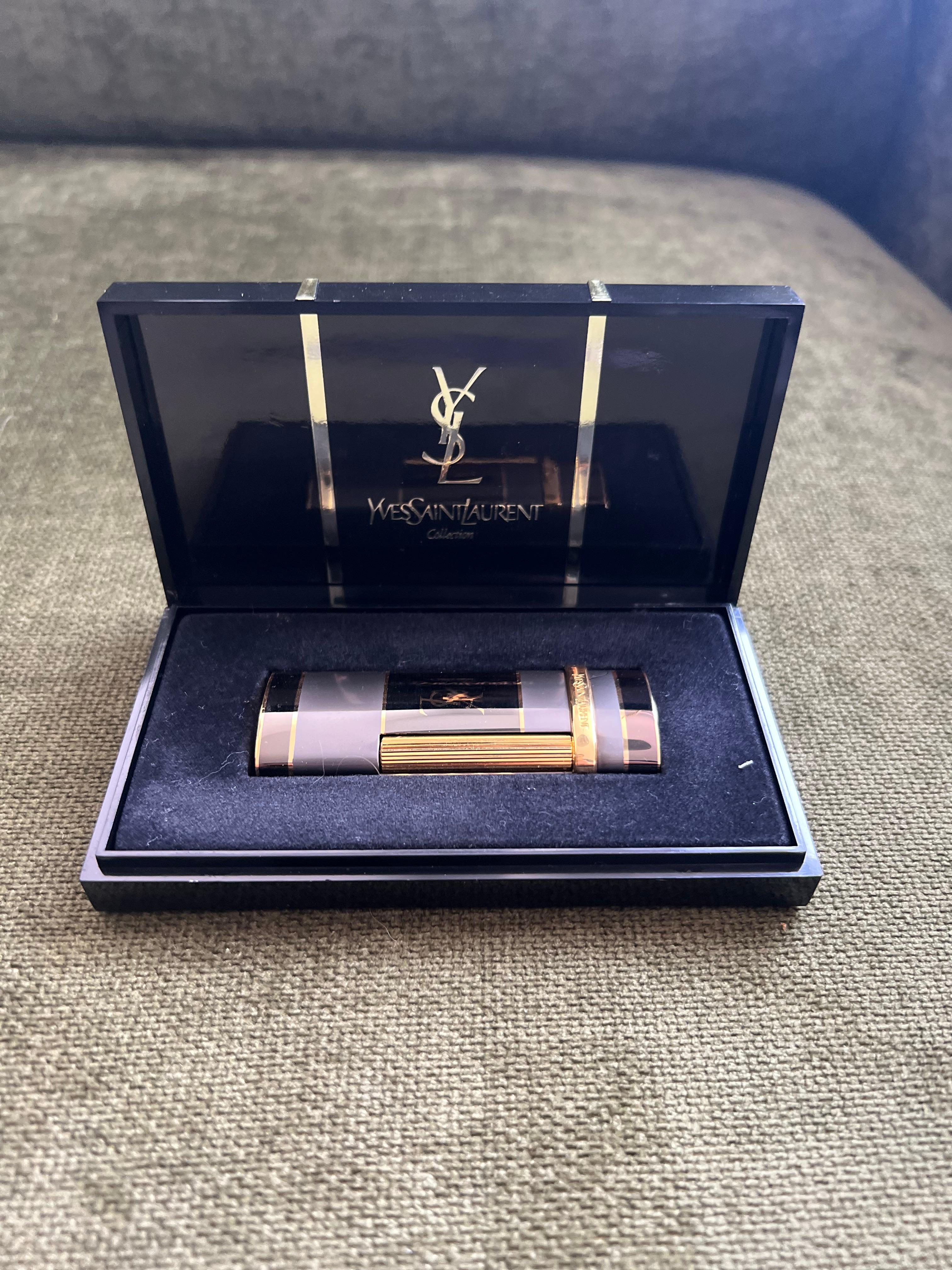 Vintage “YSL” Yves Saint Laurent Retro Cigarette Lighter, Circa 1980s Original C For Sale 1