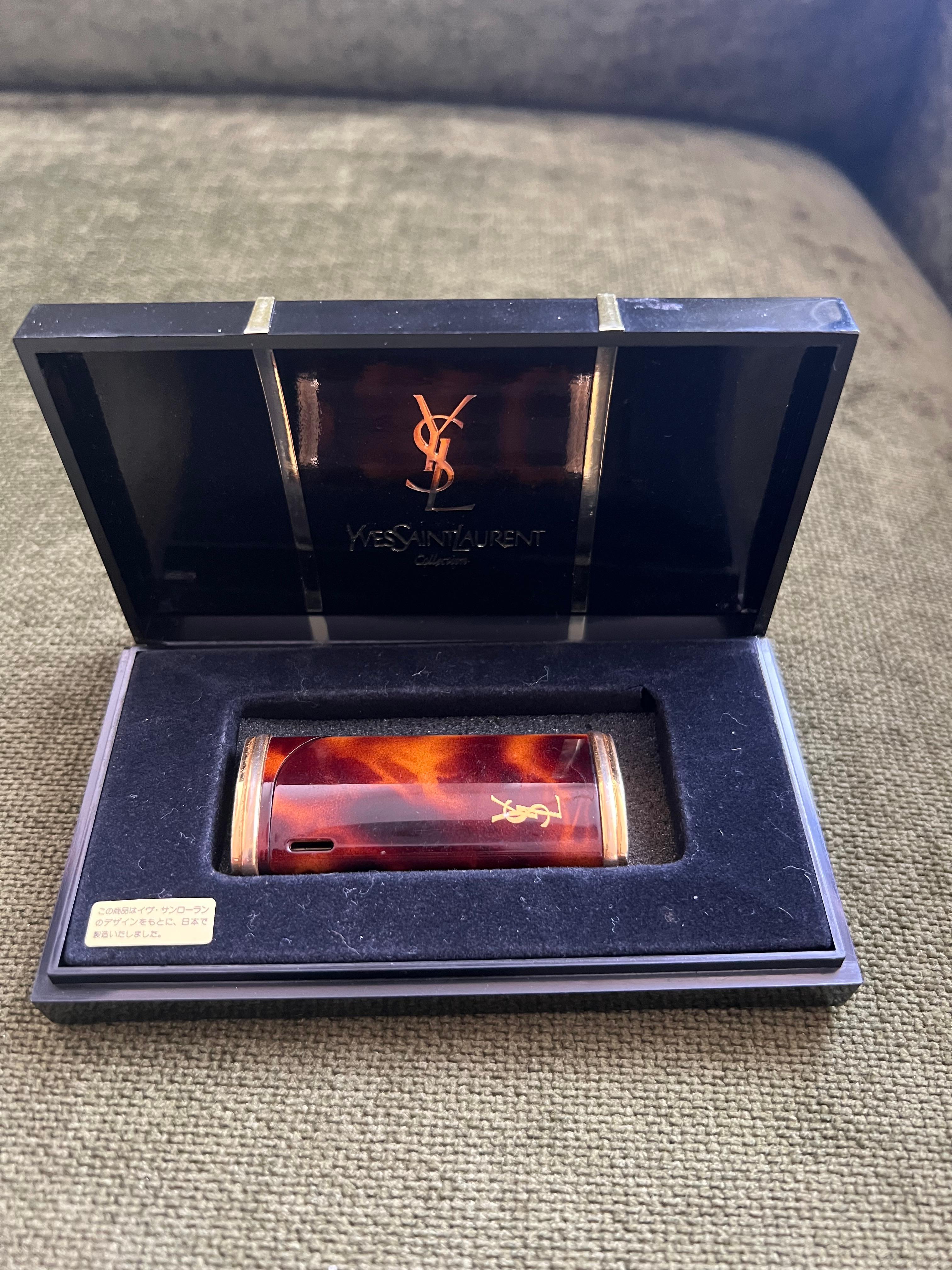Vintage “YSL” Yves Saint Laurent Retro Cigarette Lighter, Circa 1980s Original C For Sale 1