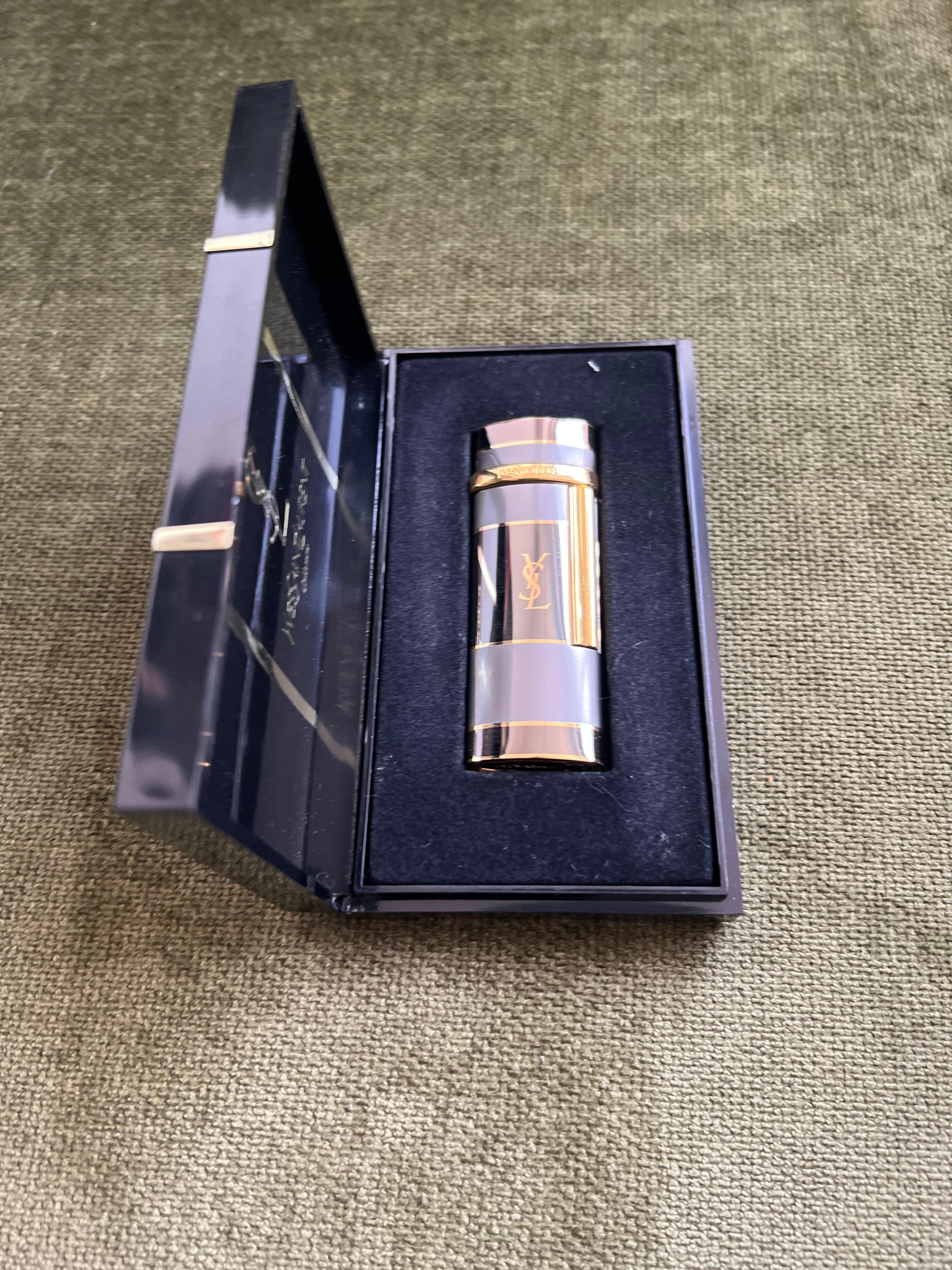 Vintage “YSL” Yves Saint Laurent Retro Cigarette Lighter, Circa 1980s Original C For Sale 2