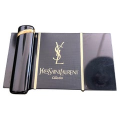 Vintage “YSL” Yves Saint Laurent Retro Lacquer & Gold Lighter, Circa 1980s