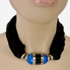 Vintage YSL Yves Saint Laurent Rive Gauche Perfume Capsule Choker Necklace
