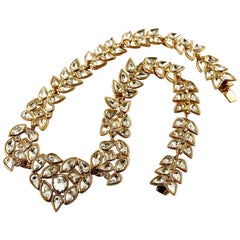 YSL Yves Saint Laurent, collier vintage Robert Goossens en forme de cœur avec strass