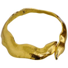 Vintage YSL Yves Saint Laurent Snake Rigid Choker Necklace