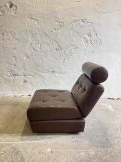 Canapé-lit vintage en cuir au design yougoslave, 1970