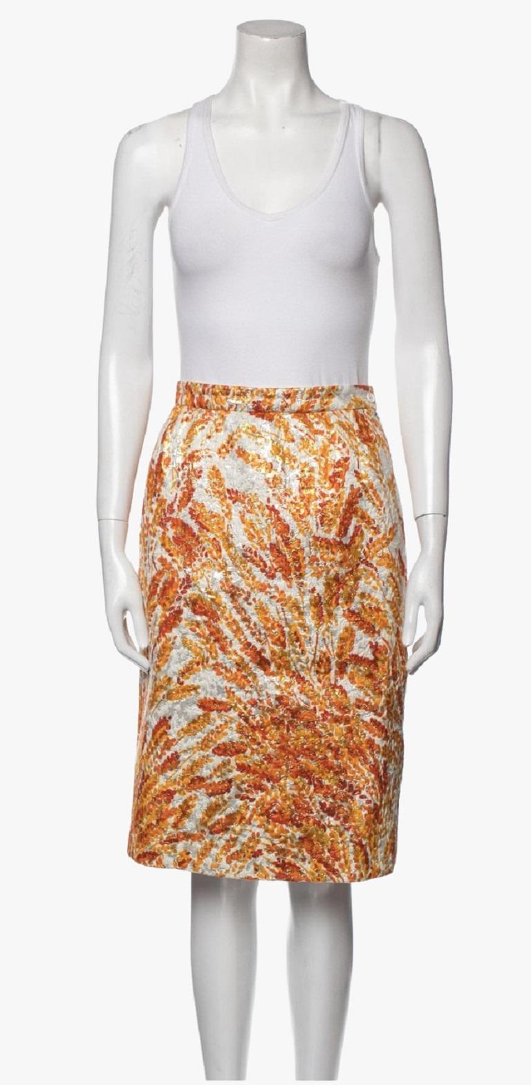 Vintage Yves Saint Lauren Rive Gauche Cereal Print Skirt Set, 1980s In Good Condition In New York, NY