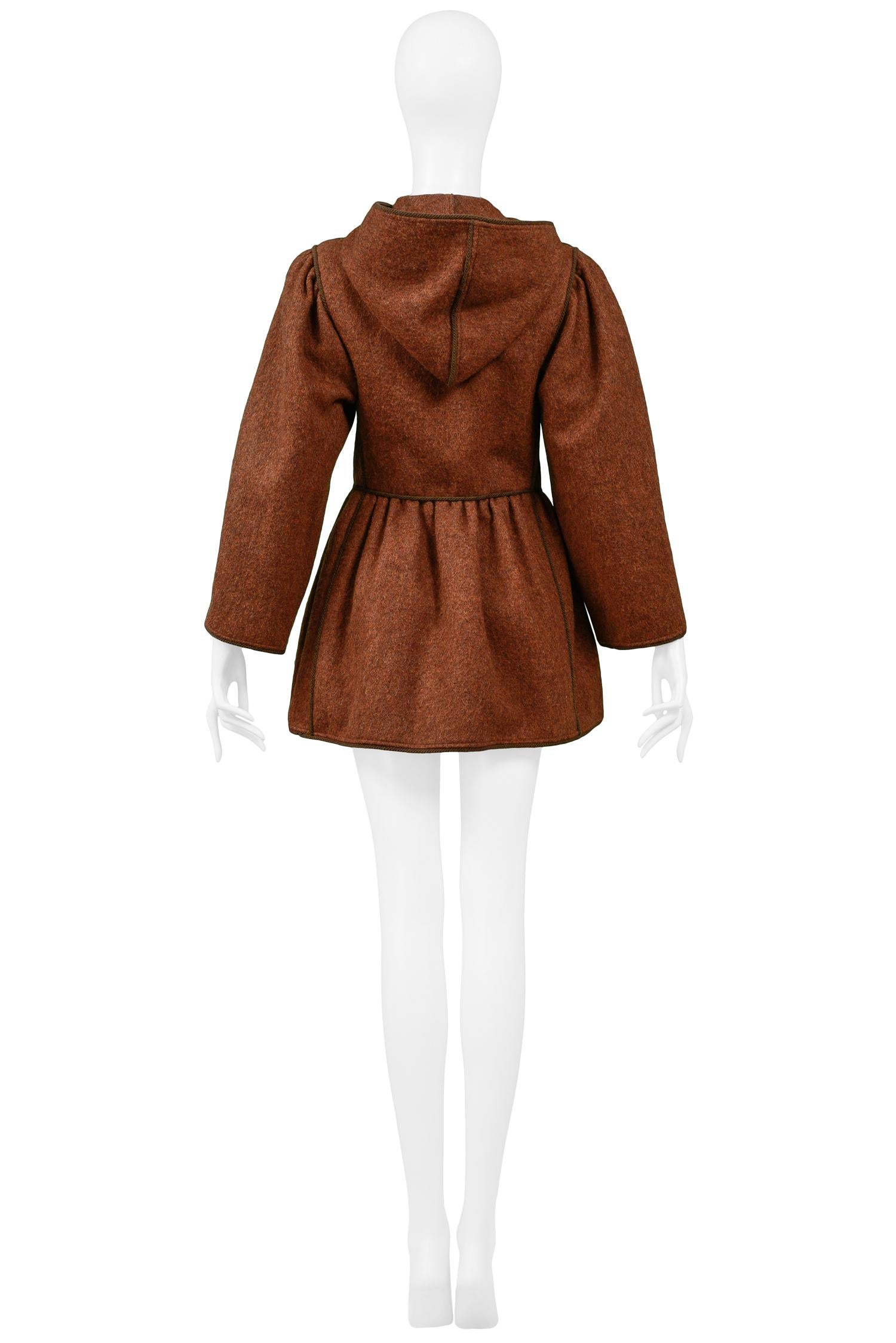 Vintage Yves Saint Laurent 1970's Russian Hooded Coat  In Excellent Condition In Los Angeles, CA