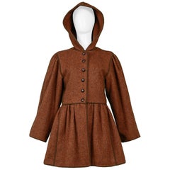 Vintage Yves Saint Laurent 1970's Russian Hooded Coat