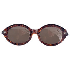 Vintage Yves Saint Laurent 6556 YSL Oval Tortoise 1980 France Sunglasses