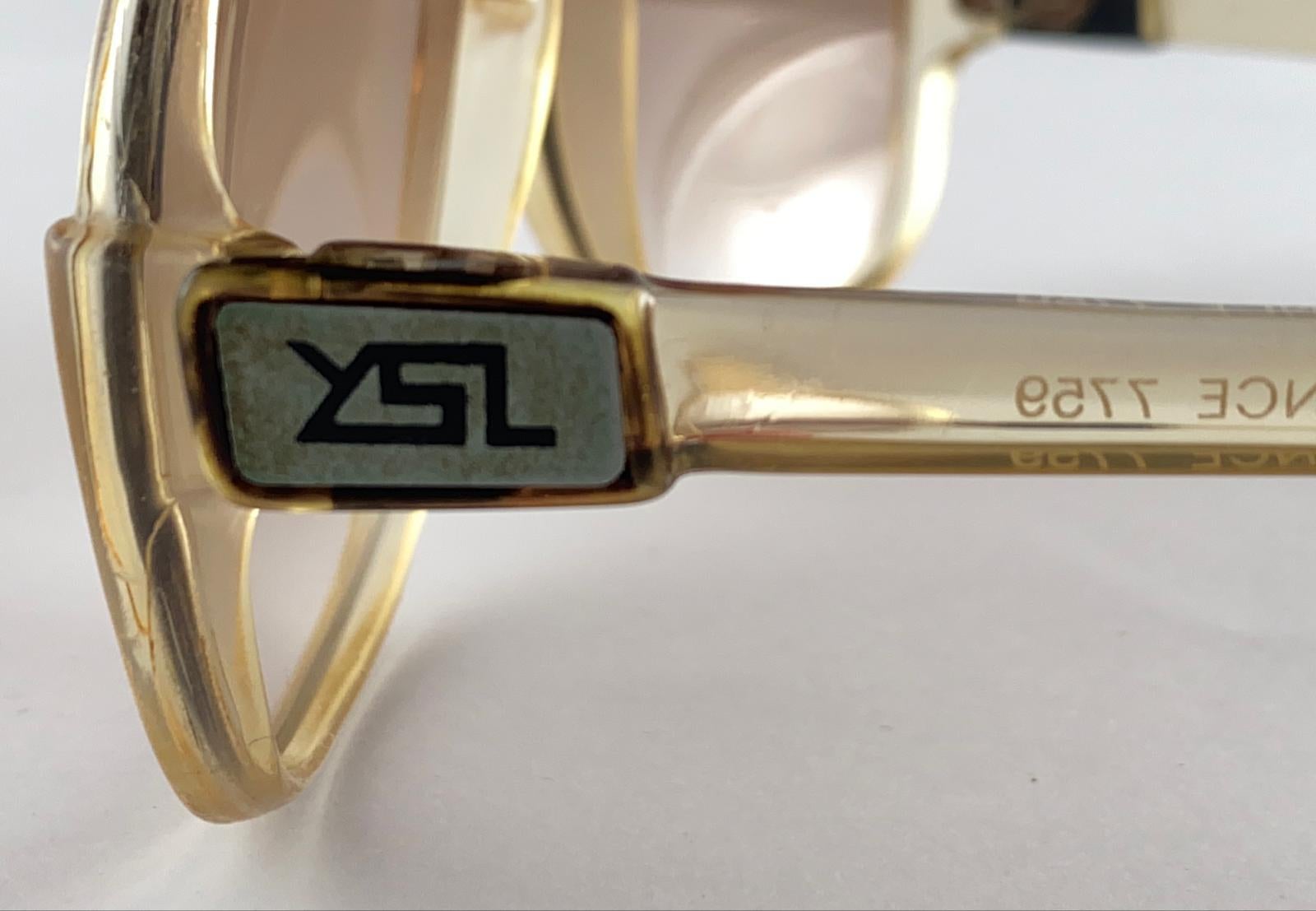 Vintage Yves Saint Laurent 7759 YSL Oversized 1980 Frankreich Sonnenbrille, Vintage, Vintage im Angebot 3