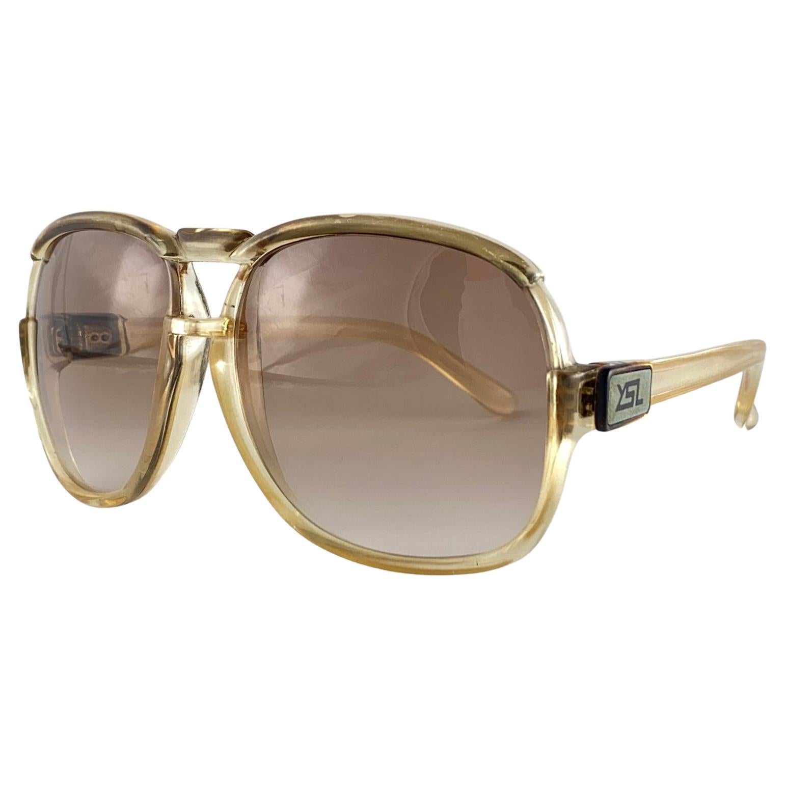 Vintage Yves Saint Laurent 7759 YSL Oversized 1980 Frankreich Sonnenbrille, Vintage, Vintage im Angebot