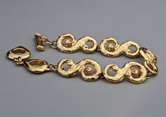 Vintage YVES SAINT LAURENT Arabesque Hammered Bracelet