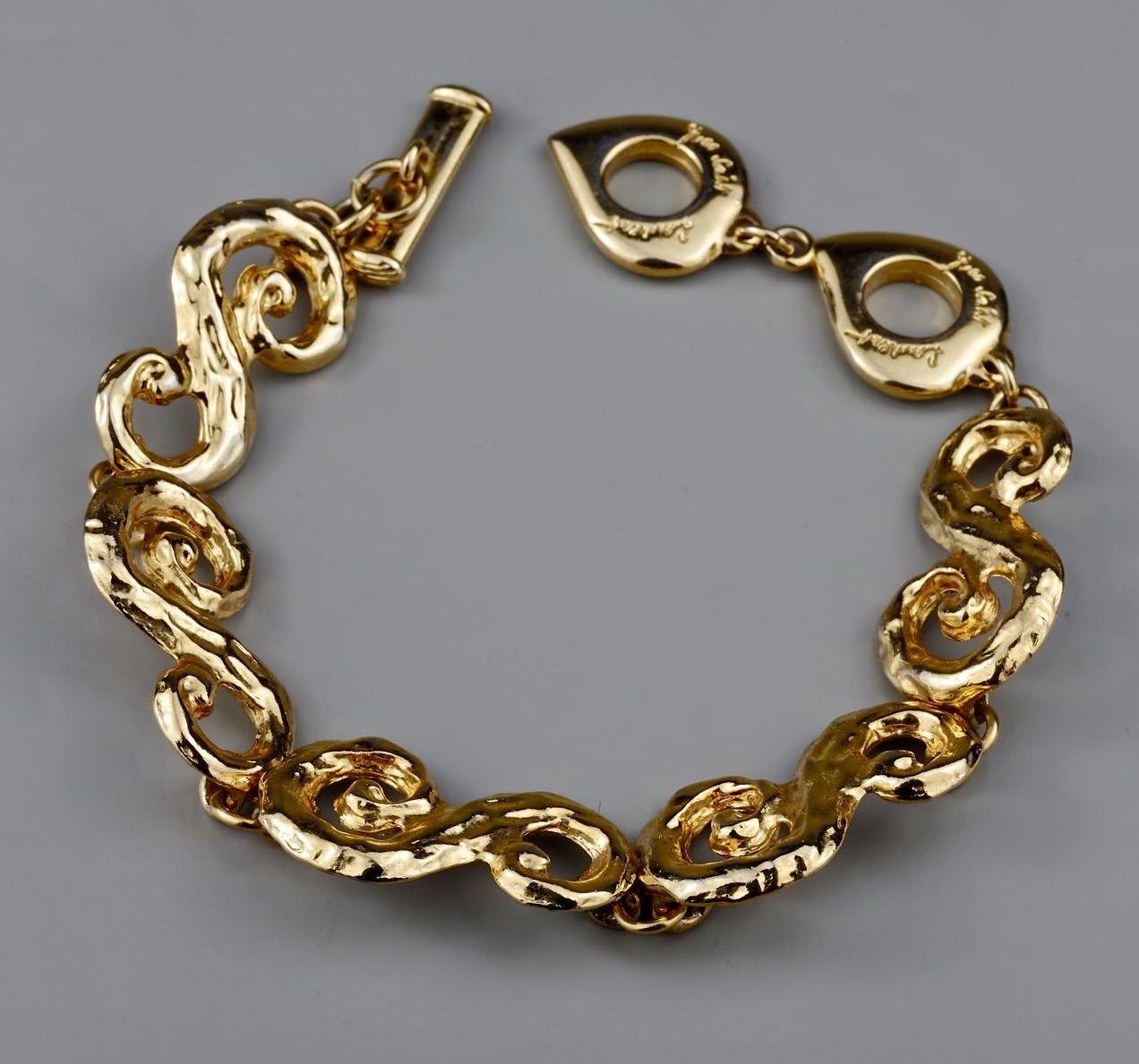 Women's Vintage YVES SAINT LAURENT Arabesque Hammered Bracelet For Sale