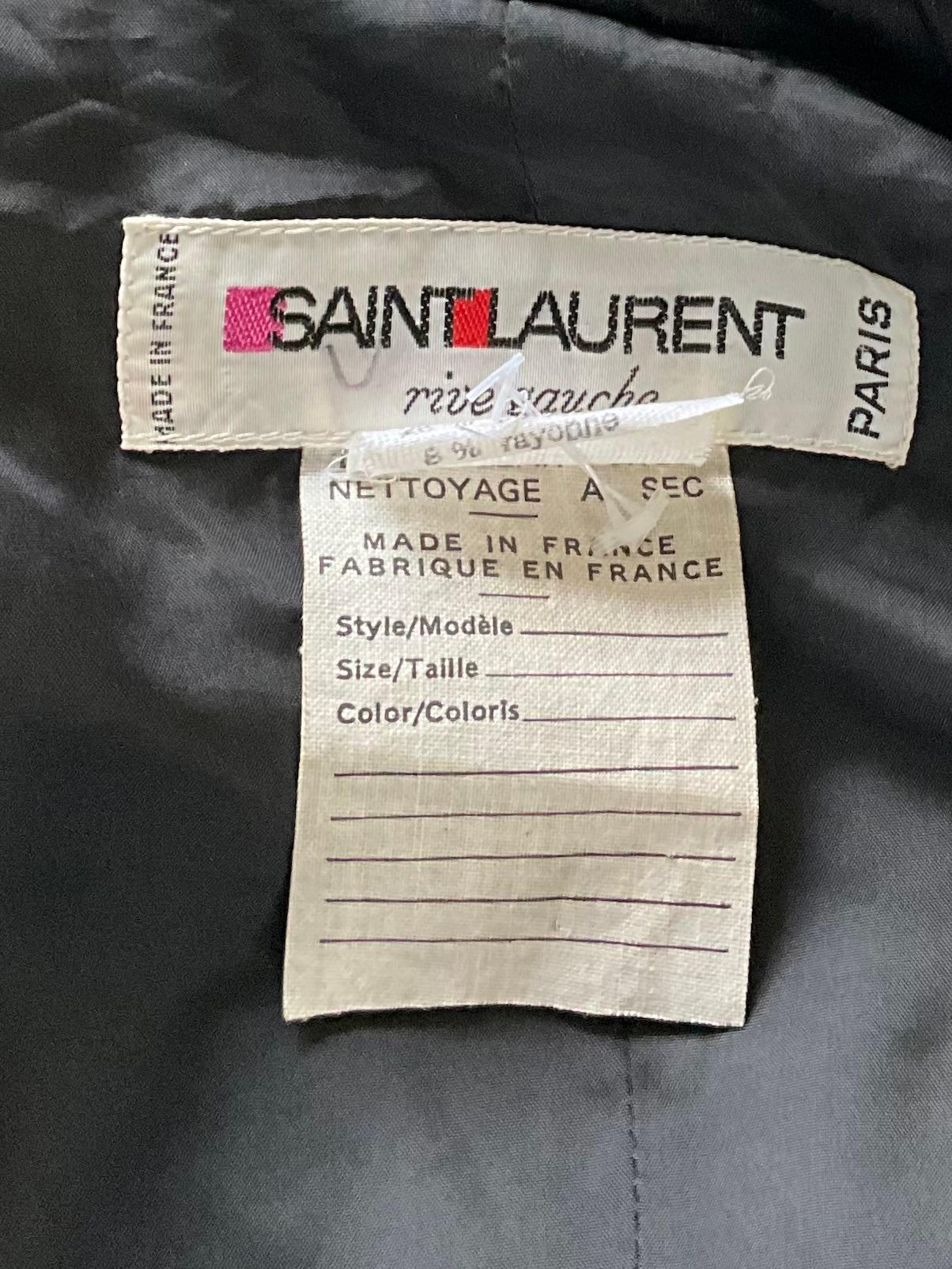 Vintage Yves Saint Laurent Black Velvet Hooded Cape For Sale 6