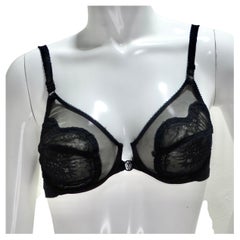 Vintage Yves Saint Laurent Black Lace Bra