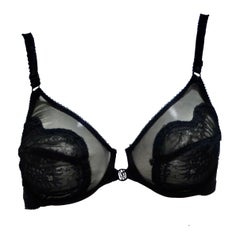 Vintage Yves Saint Laurent Black Lace Bra