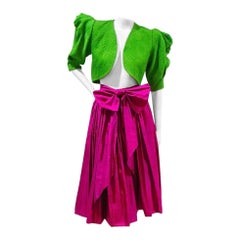 Vintage Yves Saint Laurent Bolero and Skirt Set Spring 1975