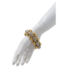 Vintage Yves Saint Laurent bracelet in gold-plated metal