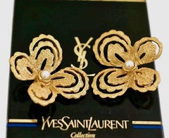 Vintage YVES SAINT LAURENT Butterfly Earrings by Robert Goossens