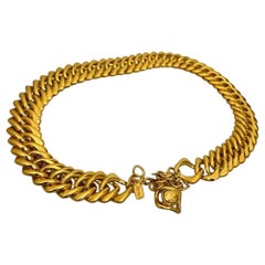 Vintage YVES SAINT LAURENT Chunky Chain Necklace Belt