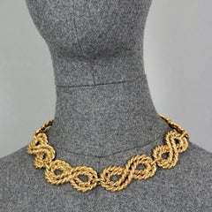 Vintage YVES SAINT LAURENT Chunky Torsade Link Necklace